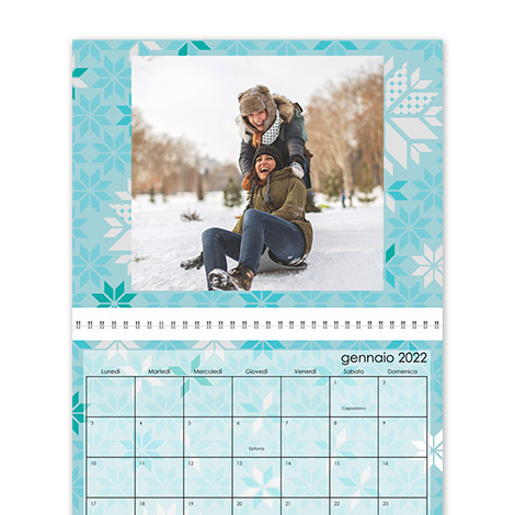 Calendario creativo design forme geometriche