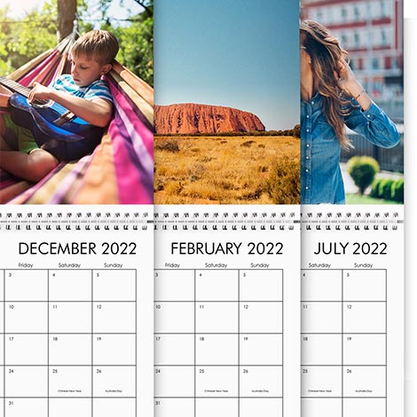 Start from any month - Choose which month to start your calendar on