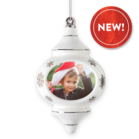 Porcelain Finial Christmas Ornament