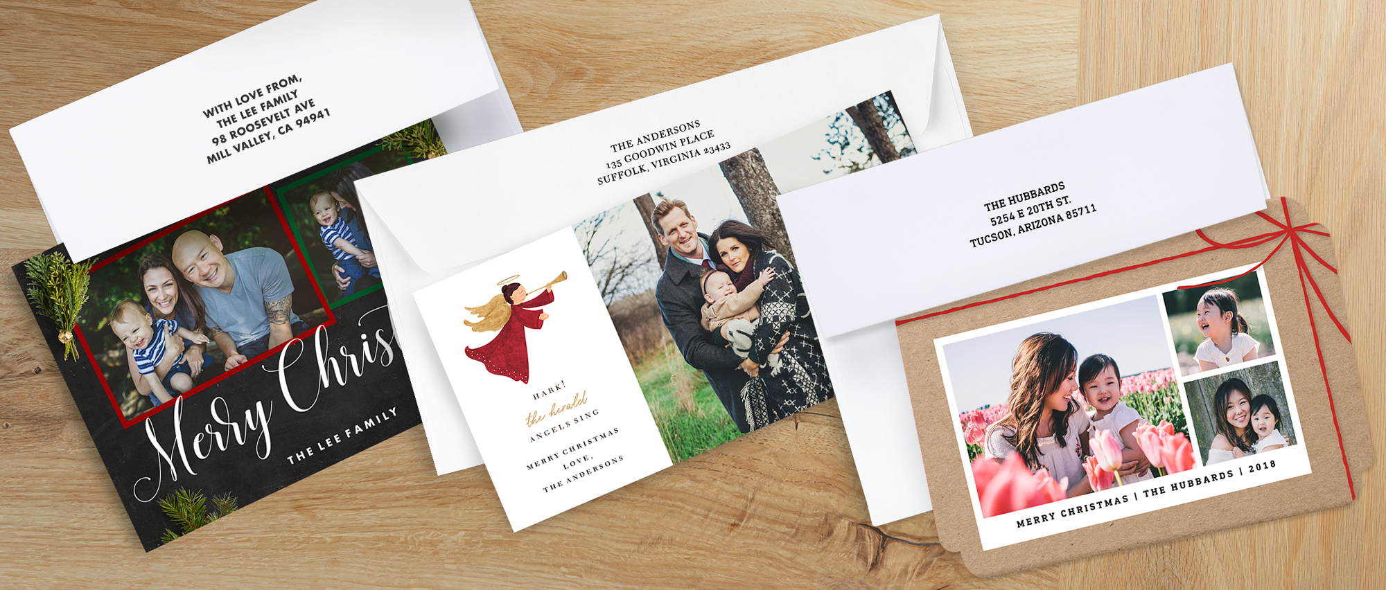 You can even add a holiday sentiment for extra flare Included at no additional charge when you upgrade your 5x7 stationery cards to premium cardstock