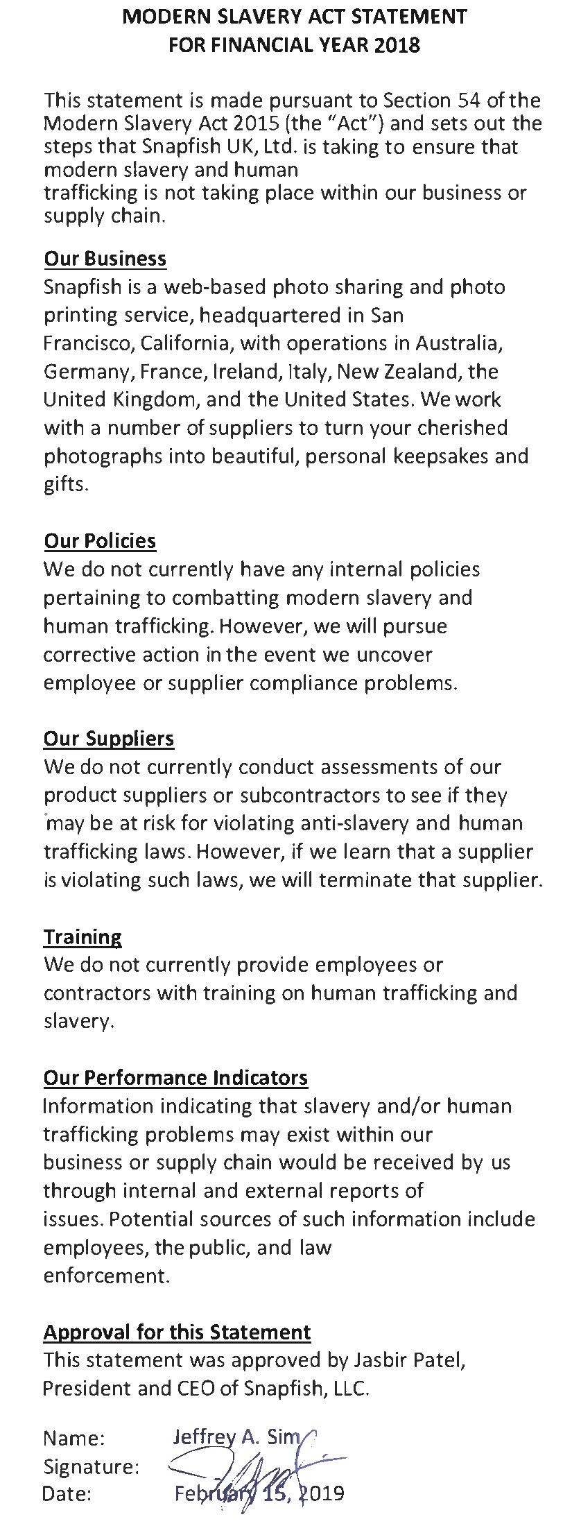 IMAGE OF MODERN SLAVERY STATEMENT