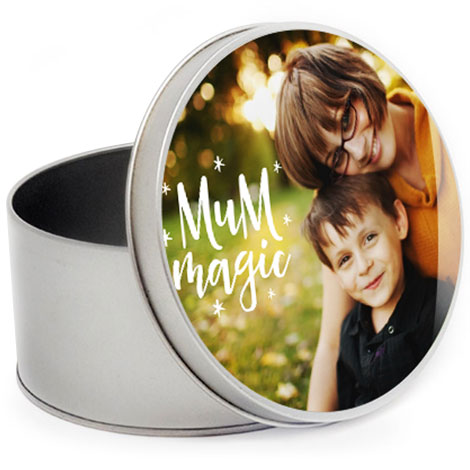 Image Of A Baby On Personalised Tins