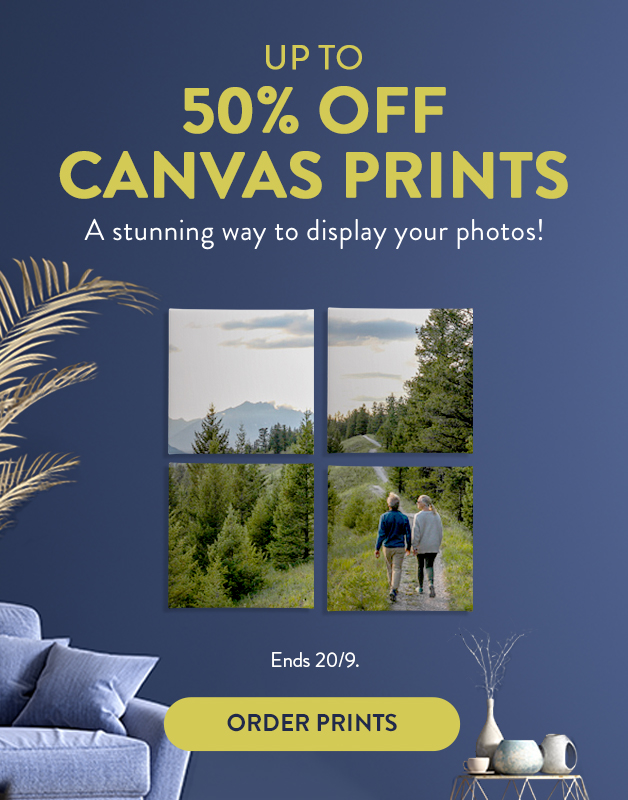 Up to 50% off Canvas Prints!