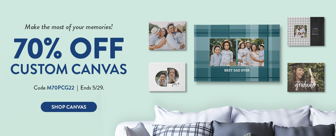 70% off all Canvas Prints
