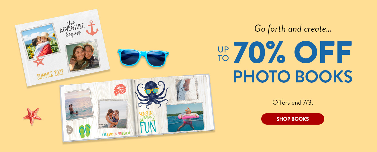 Up to 70% off Photo Books