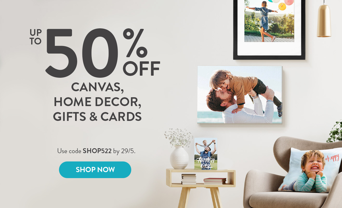 Up to 50% off Home Décor, Gifts and Cards!