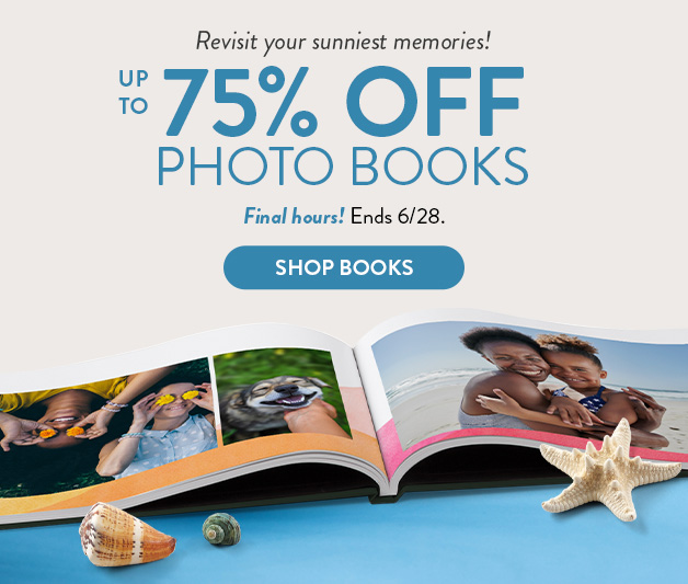 Up to 75% off Photo Books