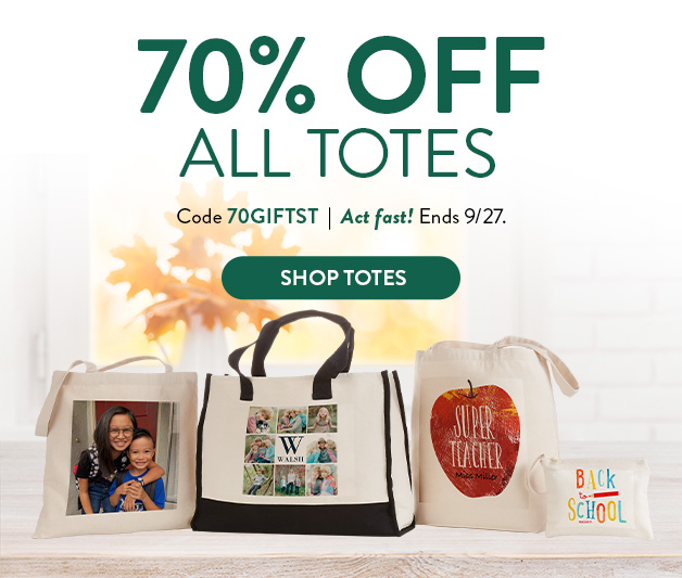 70% off Totes