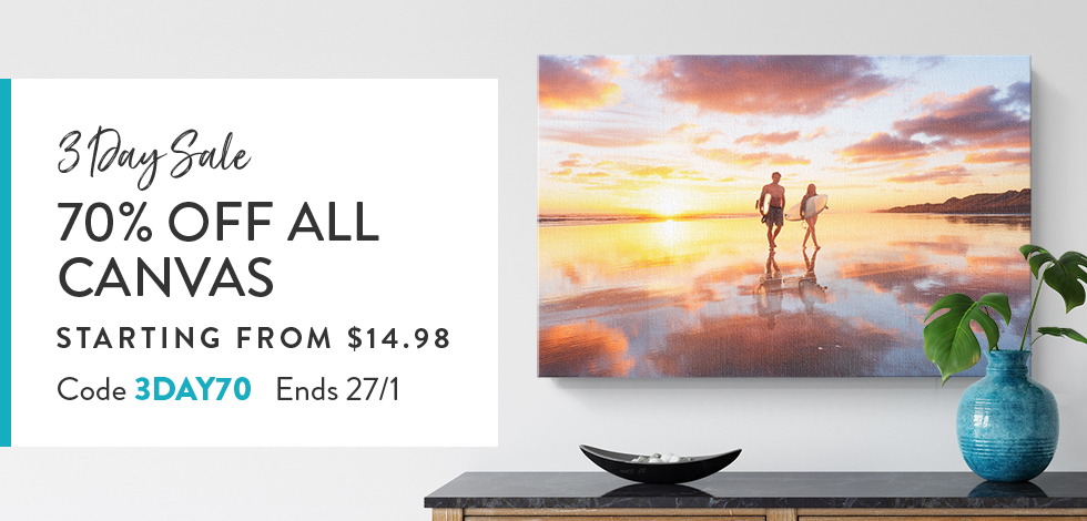 70% off all Canvas