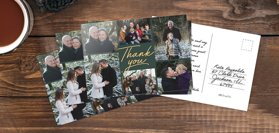 Make it an extra-special delivery with personalized postcards